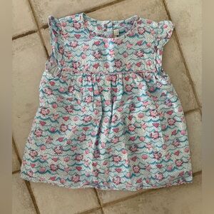 JoJo Maman Bébé Pink and Blue Seashore Dress